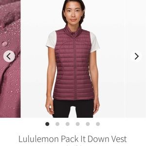 Lululemon Pack it Down Vest - Purple